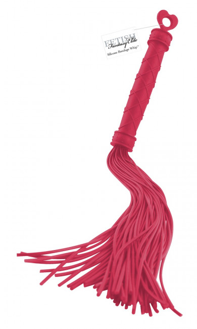 Красная многохвостая плеть Silicone Bondage Whip - 32 см., Pipedream Красная многохвостая плеть Silicone Bondage Whip - 32 см., Pipedream