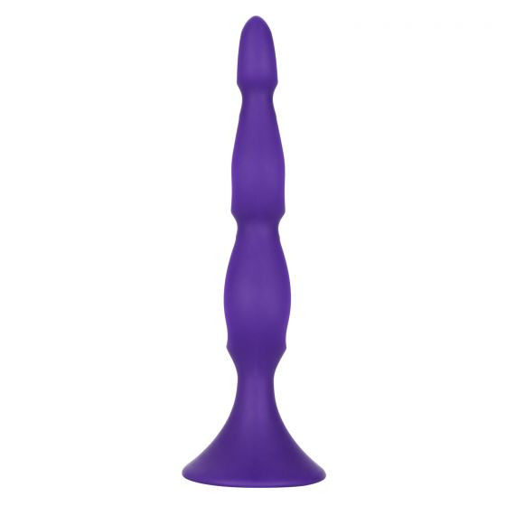 Фиолетовая анальная елочка Silicone Triple Probe - 14,5 см., California Exotic Novelties