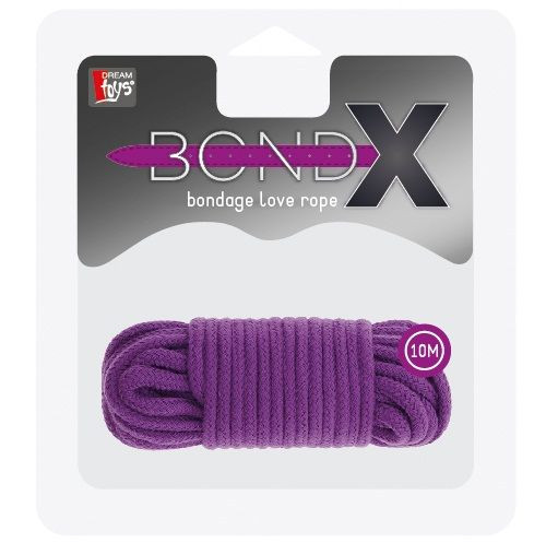 Фиолетовая хлопковая веревка BONDX LOVE ROPE 10M PURPLE - 10 м., Dream Toys