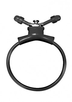 Черное утягивающее лассо Adjustable Cockring, Shots Media BV