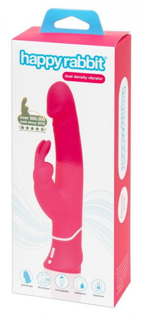 Розовый вибратор-кролик Realistic Dual Density Rechargeable Rabbit Vibrator - 25,5 см. Розовый вибратор-кролик Realistic Dual Density Rechargeable Rabbit Vibrator - 25,5 см.