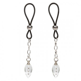 Подвески на соски с прозрачными капельками Non-Piercing Nipple Jewelry Crystal Teardrop