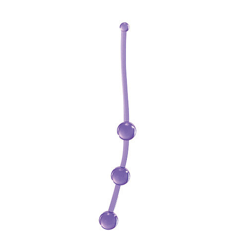 Фиолетовая анальная цепочка JAMMY JELLY ANAL 3 BEADS VIOLET - 15 см., Toyz4lovers