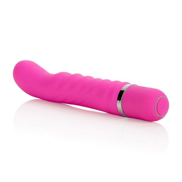 Многофункциональный розовый вибратор 10-Function Charisma Swirly - 12 см., California Exotic Novelties