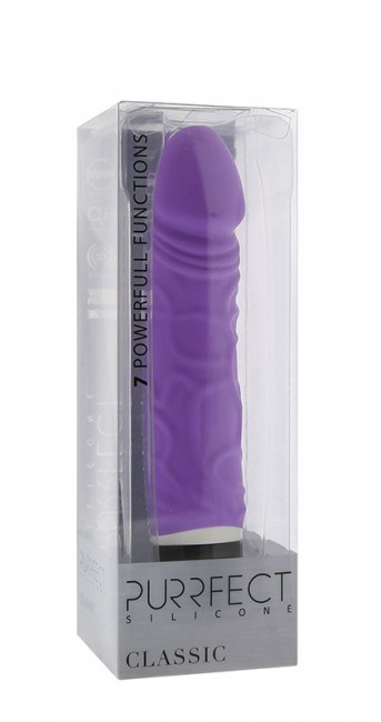 Фиолетовый вибратор-реалистик PURRFECT SILICONE CLASSIC 6.5INCH - 16,5 см., Dream Toys Фиолетовый вибратор-реалистик PURRFECT SILICONE CLASSIC 6.5INCH - 16,5 см., Dream Toys