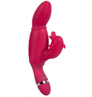 Вибратор со стимулятором клитора SASHAY VIBRATOR DOLPHIN - 17,5 см., Dream Toys