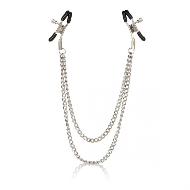 Зажимы на соски с цепочкой Tiered Nipple Clamps, California Exotic Novelties