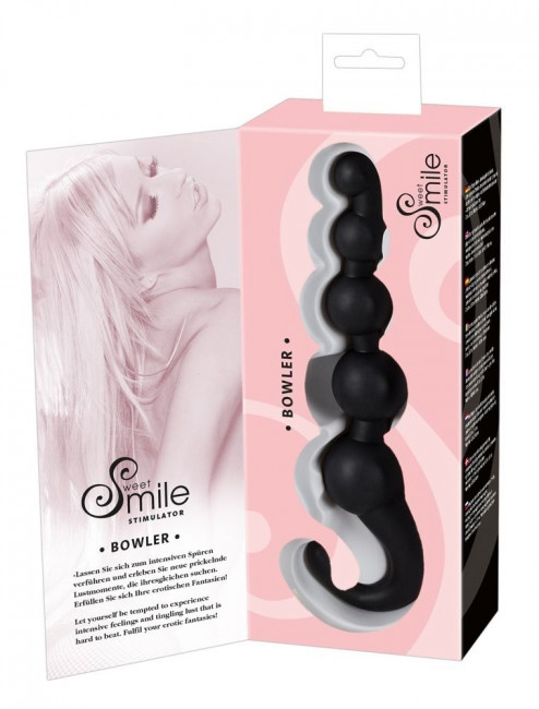 Чёрный анальный стимулятор Smile Bowler - 17 см., Orion Чёрный анальный стимулятор Smile Bowler - 17 см., Orion