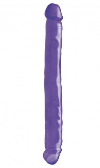 Двусторонний фиолетовый фаллоимитатор 12" Double Dong - 33,7 см., Pipedream