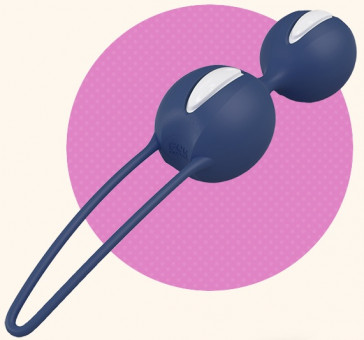 Синие вагинальные шарики Smartballs Duo, Fun Factory