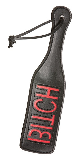Черный пэддл X-Play с надписью "Bitch", Allure Lingerie