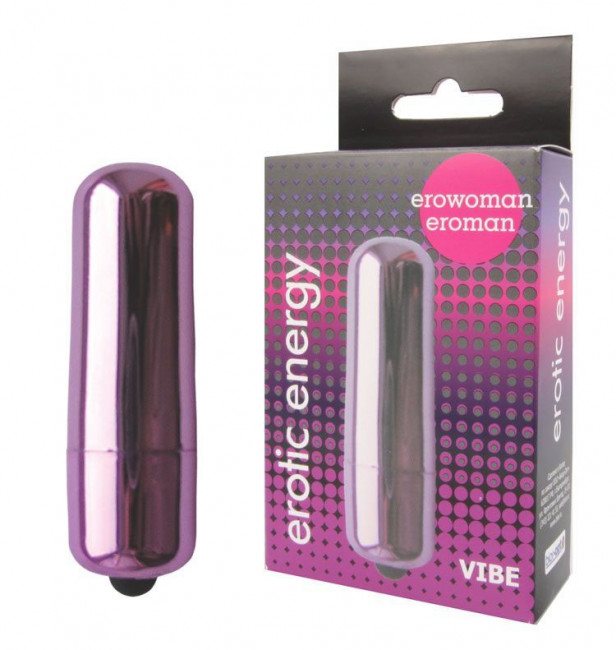 Фиолетовая гладкая вибропуля Erowoman-Eroman - 5,5 см., Bior toys