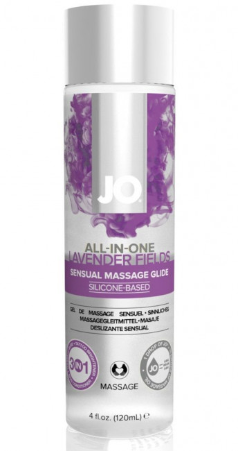 Массажный гель ALL-IN-ONE Massage Oil Lavender с ароматом лаванды - 120 мл., System JO