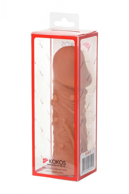 Насадка фаллического вида с венками и шишечками Extreme Sleeve 006 L-size - 16,4 см., KOKOS