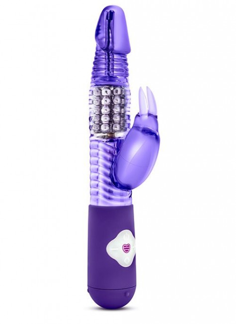 Фиолетовый вибратор с клиторальной стимуляцией Luxe Rabbit - 26 см., Blush Novelties Фиолетовый вибратор с клиторальной стимуляцией Luxe Rabbit - 26 см., Blush Novelties