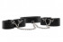 Чёрный двусторонний комплект для бандажа Reversible Collar / Wrist / Ankle Cuffs, Shots Media BV