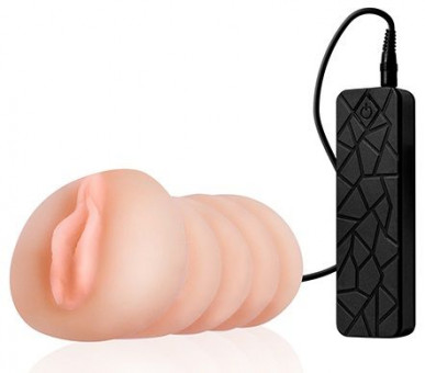 Мастурбатор-вагина REALSTUFF VIBRATING MASTURBATOR PUSSY с 10 режимами вибрации и проводным пультом, Dream Toys