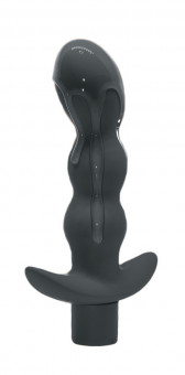 Серый анальный вибромассажёр Naughty - 14,5 см., Lola toys