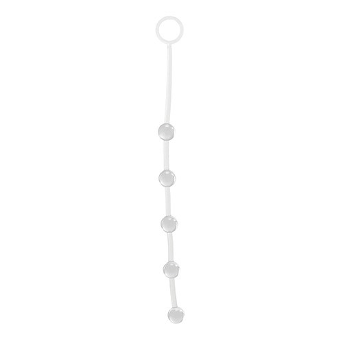 Прозрачная анальная цепочка с 5 шариками JAMMY JELLY ANAL 5 BEADS CRYSTALL - 38 см., Toyz4lovers