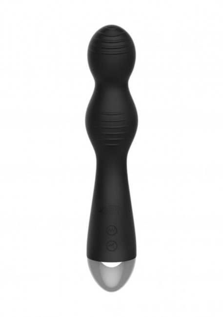 Чёрный вибратор с электростимуляцией E-Stimulation G-spot Vibrator - 19,5 см., Shots Media BV