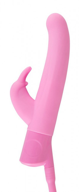 Розовый вибратор с функцией расширения Rosy Bunny - 20 см., Orion Розовый вибратор с функцией расширения Rosy Bunny - 20 см., Orion