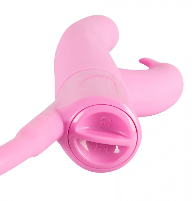 Розовый вибратор с функцией расширения Rosy Bunny - 20 см., Orion Розовый вибратор с функцией расширения Rosy Bunny - 20 см., Orion