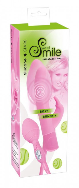 Розовый вибратор с функцией расширения Rosy Bunny - 20 см., Orion Розовый вибратор с функцией расширения Rosy Bunny - 20 см., Orion