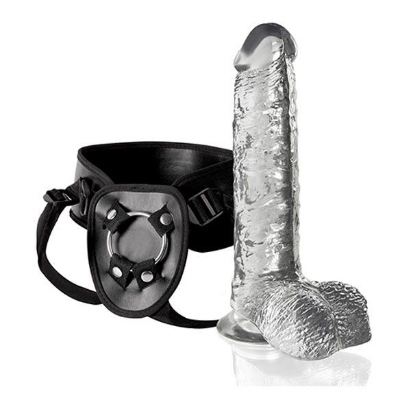 Прозрачный фаллоимитатор с креплением на поясе кольцом INVISIBLE HUNTER 7INCH DONG AND HARNESS - 17,8 см., NMC Прозрачный фаллоимитатор с креплением на поясе кольцом INVISIBLE HUNTER 7INCH DONG AND HARNESS - 17,8 см., NMC
