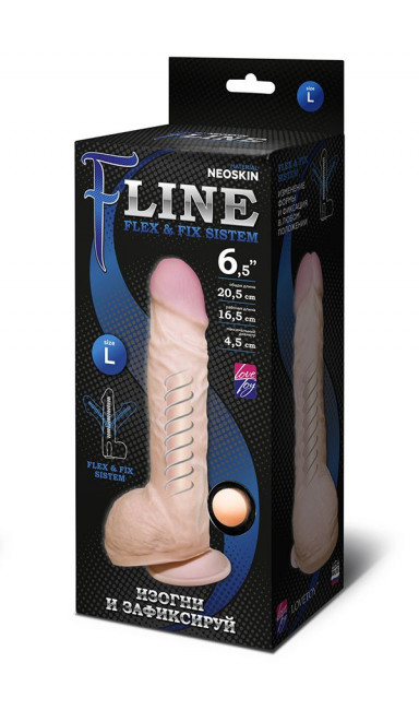 Реалистичный фаллоимитатор на присоске F LINE - 20,5 см., LOVETOY (А-Полимер)