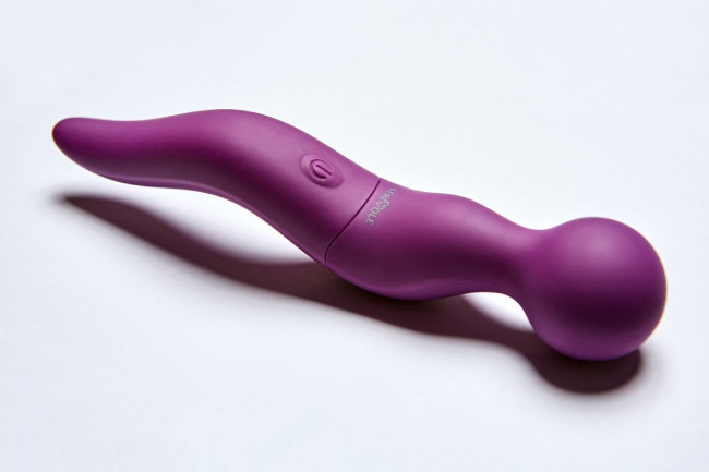 Фиолетовый жезловый вибромассажёр Cassi - 21 см., Le Frivole
