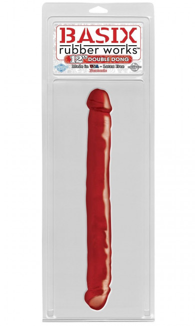 Двусторонний красный фаллоимитатор 12" Double Dong - 33,7 см., Pipedream Двусторонний красный фаллоимитатор 12" Double Dong - 33,7 см., Pipedream