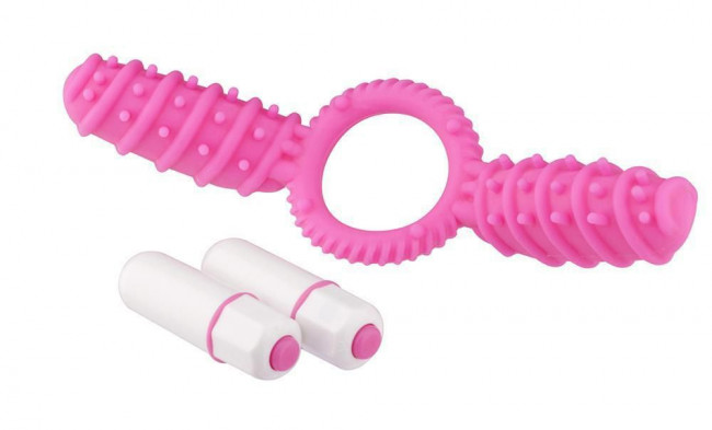 Розовое эрекционное виброкольцо с двумя лепестками, Dream Toys Розовое эрекционное виброкольцо с двумя лепестками, Dream Toys