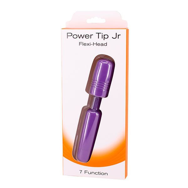 Фиолетовый мини-вибратор POWER TIP JR MASSAGE WAND Фиолетовый мини-вибратор POWER TIP JR MASSAGE WAND