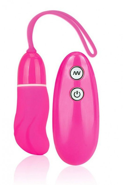 Розовый силиконовый стимулятор для G-точки с пультом ДУ, Erotic Fantasy