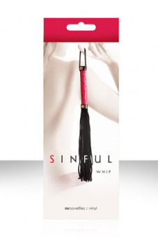 Розовая многохостная плетка SINFUL WHIP, NS Novelties