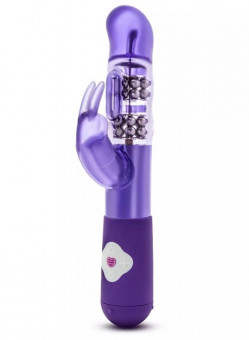 Фиолетовый вибратор с клиторальной стимуляцией G Rabbit - 26 см., Blush Novelties