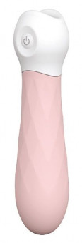 Розовый мини-вибромассажер Diamond Baby Boo - 11 см., Dream Toys