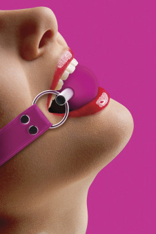 Кляп-шар на розовых ремешках Solid Ball Gag, Shots Media BV