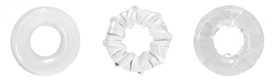 Набор прозрачных эрекционных колец Dyno Rings, NS Novelties