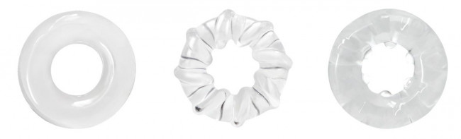 Набор прозрачных эрекционных колец Dyno Rings, NS Novelties