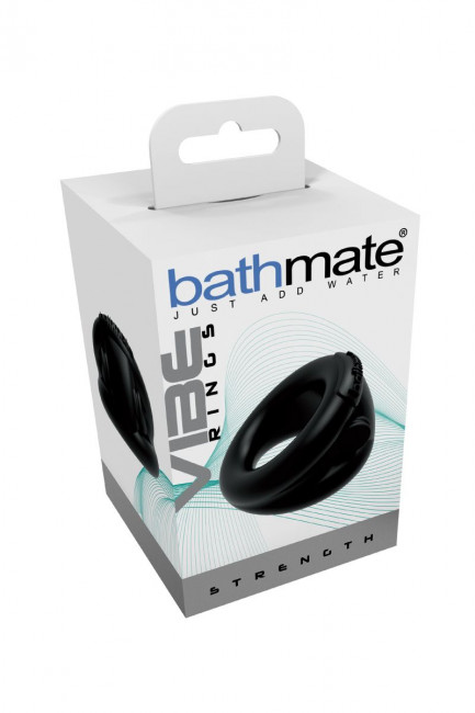 Чёрное эрекционное виброкольцо Strength, Bathmate Чёрное эрекционное виброкольцо Strength, Bathmate