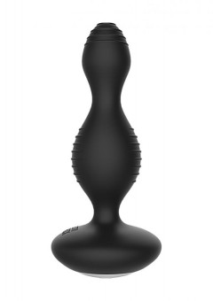 Чёрная анальная пробка с электростимуляцией E-Stimulation Vibrating Buttplug - 14 см., Shots Media BV