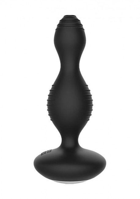 Чёрная анальная пробка с электростимуляцией E-Stimulation Vibrating Buttplug - 14 см., Shots Media BV