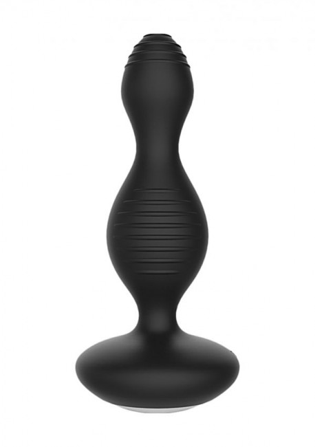 Чёрная анальная пробка с электростимуляцией E-Stimulation Vibrating Buttplug - 14 см., Shots Media BV