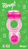 Розовое эрекционное кольцо с вибрацией Rings Ringer, Lola toys