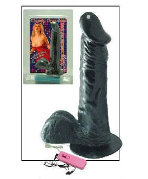 Виброфаллос с мошонкой на присоске с выносным пультом - 22 см., Sextoy 2011 Виброфаллос с мошонкой на присоске с выносным пультом - 22 см., Sextoy 2011