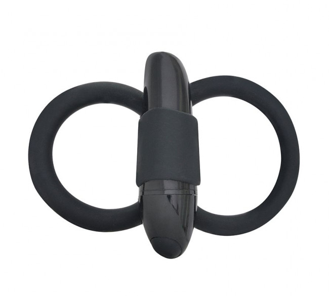 Эрекционное кольцо с подхватом и вибростимулятором MOJO APEIROS VIBRATING COCK / BALLS RING, Seven Creations