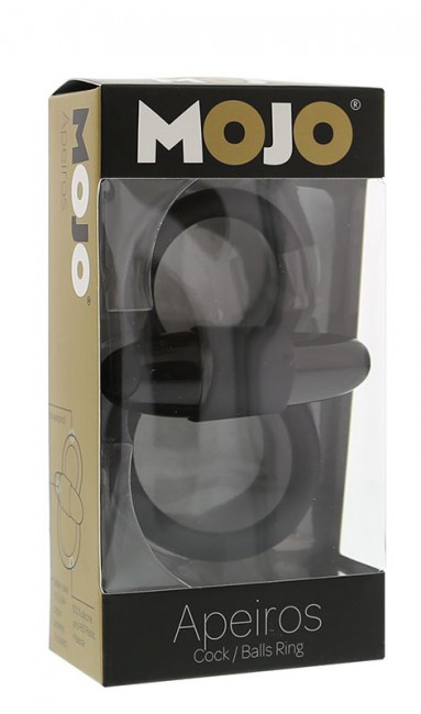 Эрекционное кольцо с подхватом и вибростимулятором MOJO APEIROS VIBRATING COCK / BALLS RING, Seven Creations