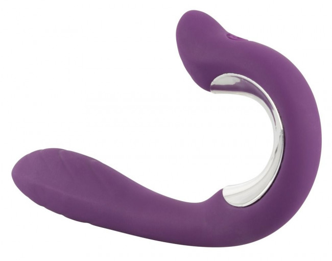 Перезаряжаемый вибратор с клиторальным стимулятором Javida Vibe with Clit Stimulator - 18,5 см., Orion