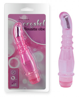 Розовый вибростимулятор точки G Crystal - 20,5 см., Howells